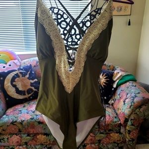 Green Cupshe Plunge Swimsuit